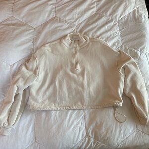 Boyish Off-White Half-Zip Pullover